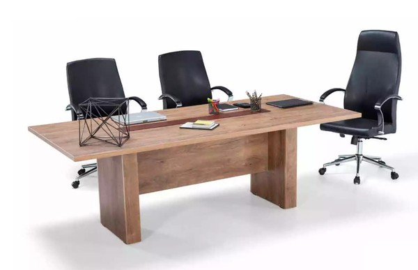 Moderner Brauner Konferenztisch Luxus Besprechungstisch BüRo MöBel Neu-image
