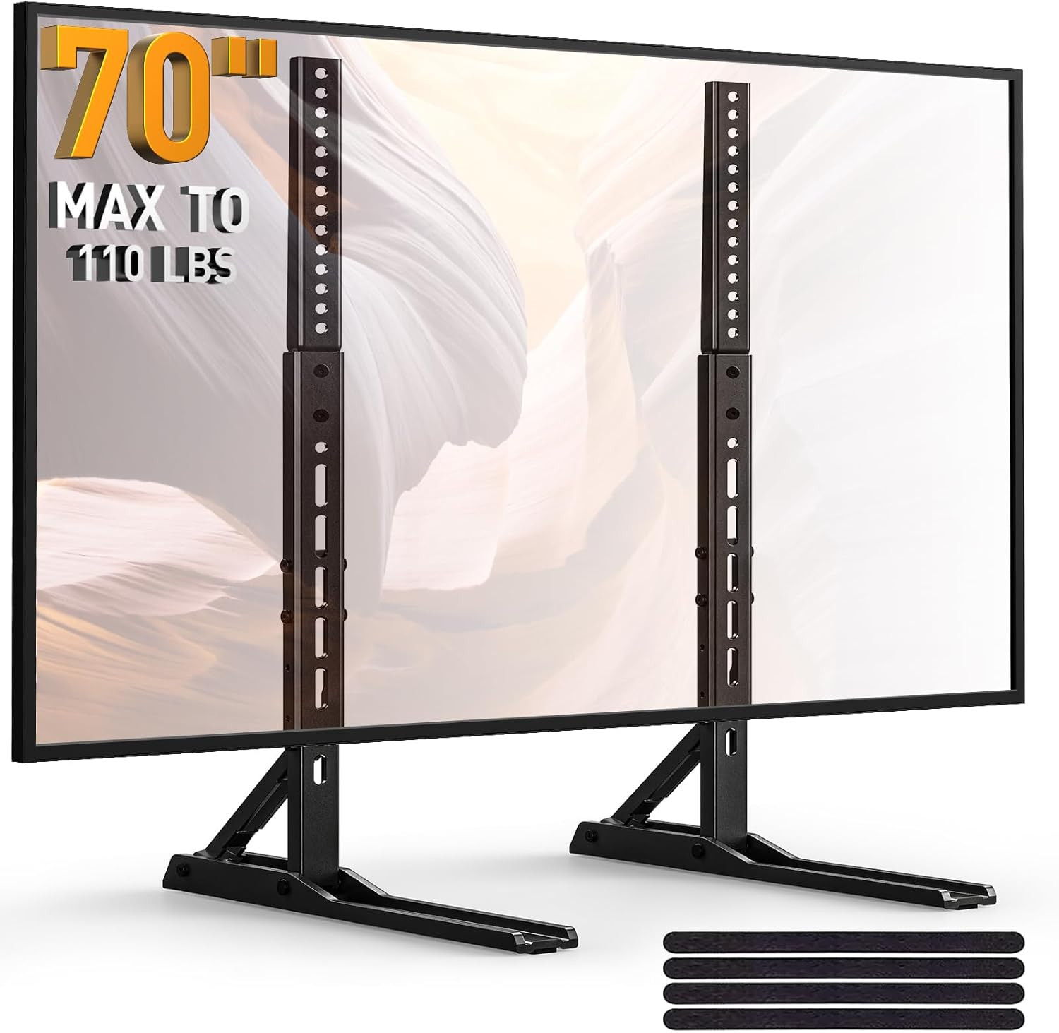 Mount For 22-70 Inch Tvs, Height Adjustable Table Top Tv Sta