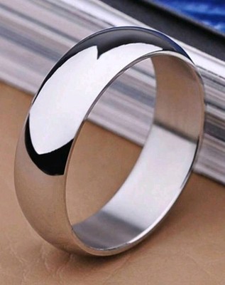 6mm 925 Sterling Silver High Polish Plain Ring Comfort Wedding Band Women Men