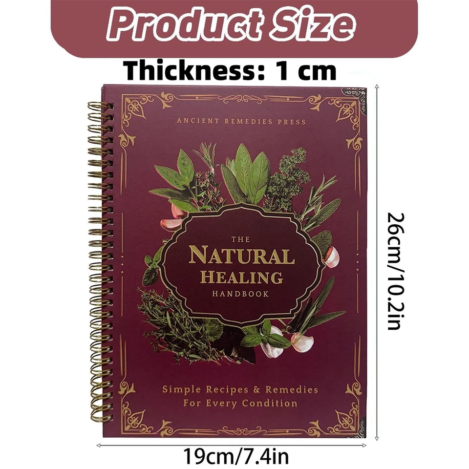 The Natural Healing Handbook Bound for Herbal Remedies Natural Recipes Ancient - Image 3 of 4