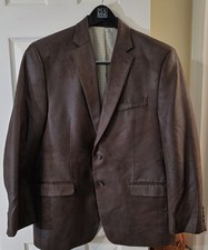  LAUREN Ralph Lauren Sz.42R  Brown Faux Suede Blazer/Jacket/Sport Coat  Very Nice