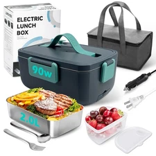 Electric Heated Lunch Box - 2L Portable Food Warmer Lunchbox for Adults Work,...