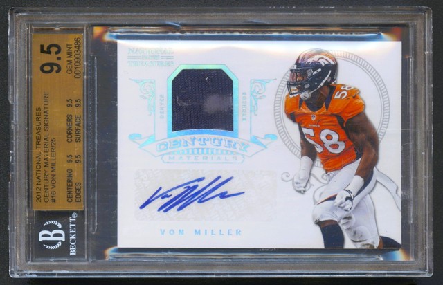 Von Miller 2012 National Treasures Century Jersey Auto /25 BGS 9.5/10 Game-Used