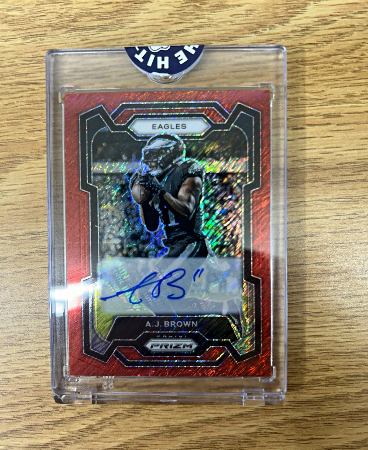 2023 Panini Prizm A.J. Brown #236 Red Shimmer Eagles Serial Numbered /35 Auto