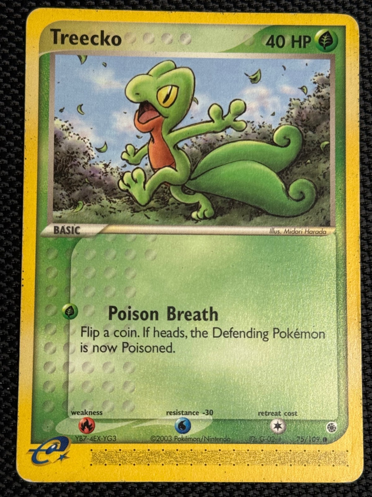 Treecko Common EX Ruby and Sapphire 75/109 HP