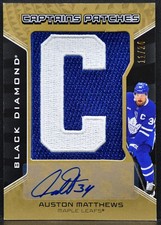 2025-26 UD Black Diamond Captains Patches Gold Auston Matthews CP-AM  Auto /24