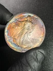 1990 American Silver Eagle 1 Oz Silver Rainbow Toning