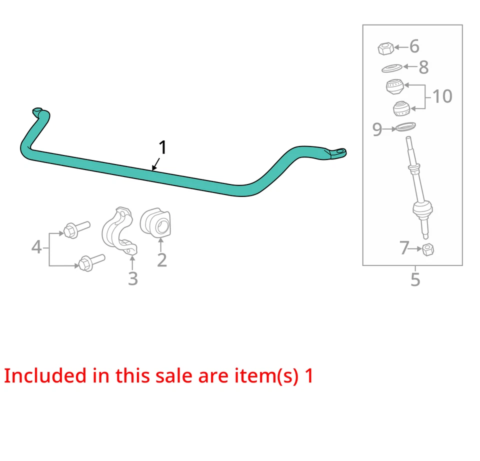 2014 Dodge Ram 2500 4X4 Front Stabilizer Bar OEM 149K Miles - LKQ405235185 - Image 4 of 4