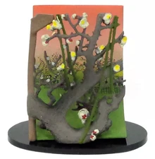 Famous Places of Edo Kameido Plum Garden Figure - Utagawa Hiroshige 3D Art