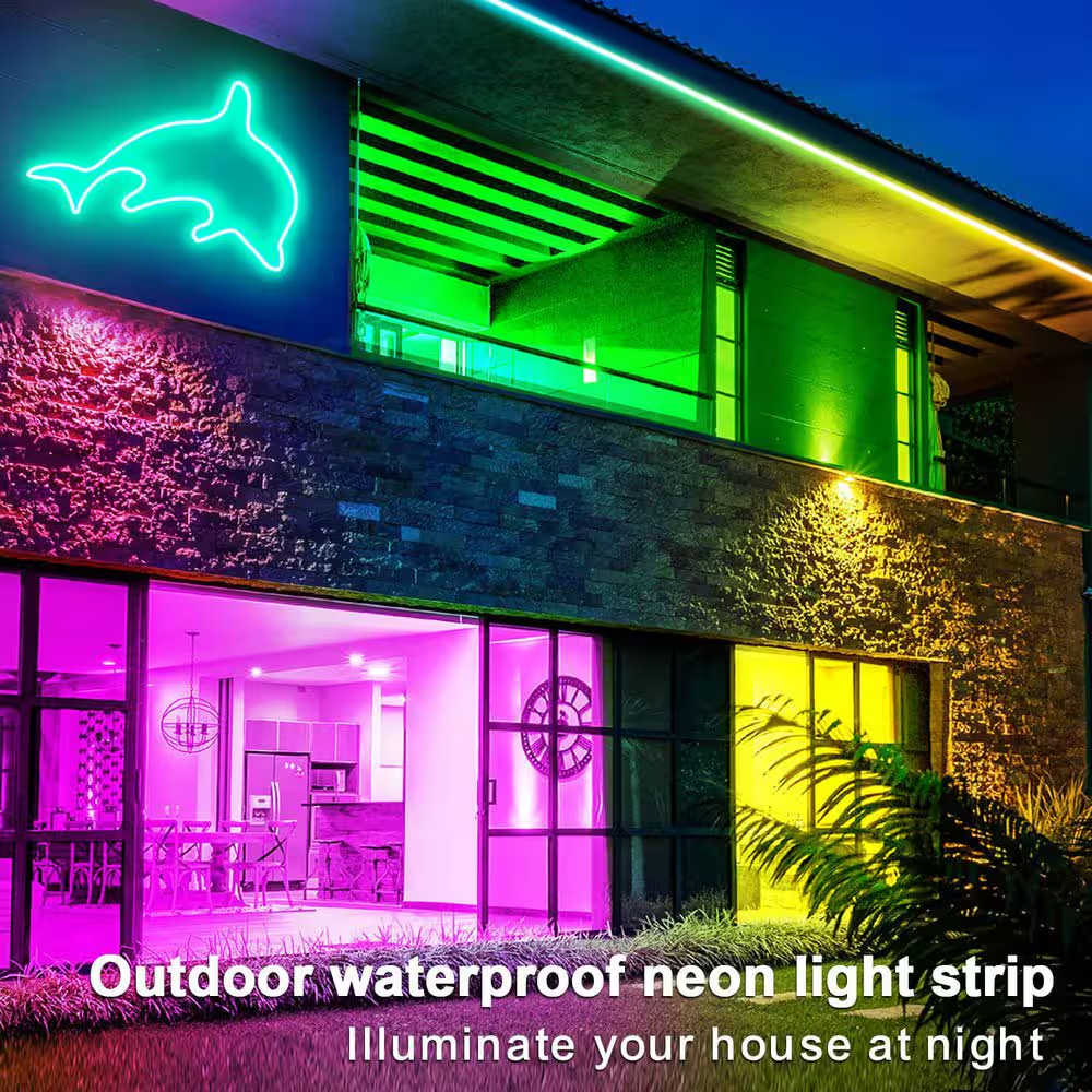 Rgb Outdoor Led Module 100Ft. Outdoor RGB Plug-In Integrated LED Rope Light 2-Pack ...
