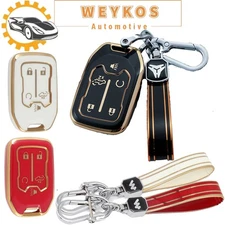 Car Key Fob Cover Case 5 Button For GMC Sierra Yukon Terrain Chevrolet Silverado