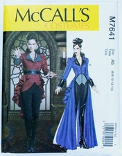 McCall's M7641 Victorian Steampunk Peplum Jacket Costume Pattern Sz 6 - 14 Uncut