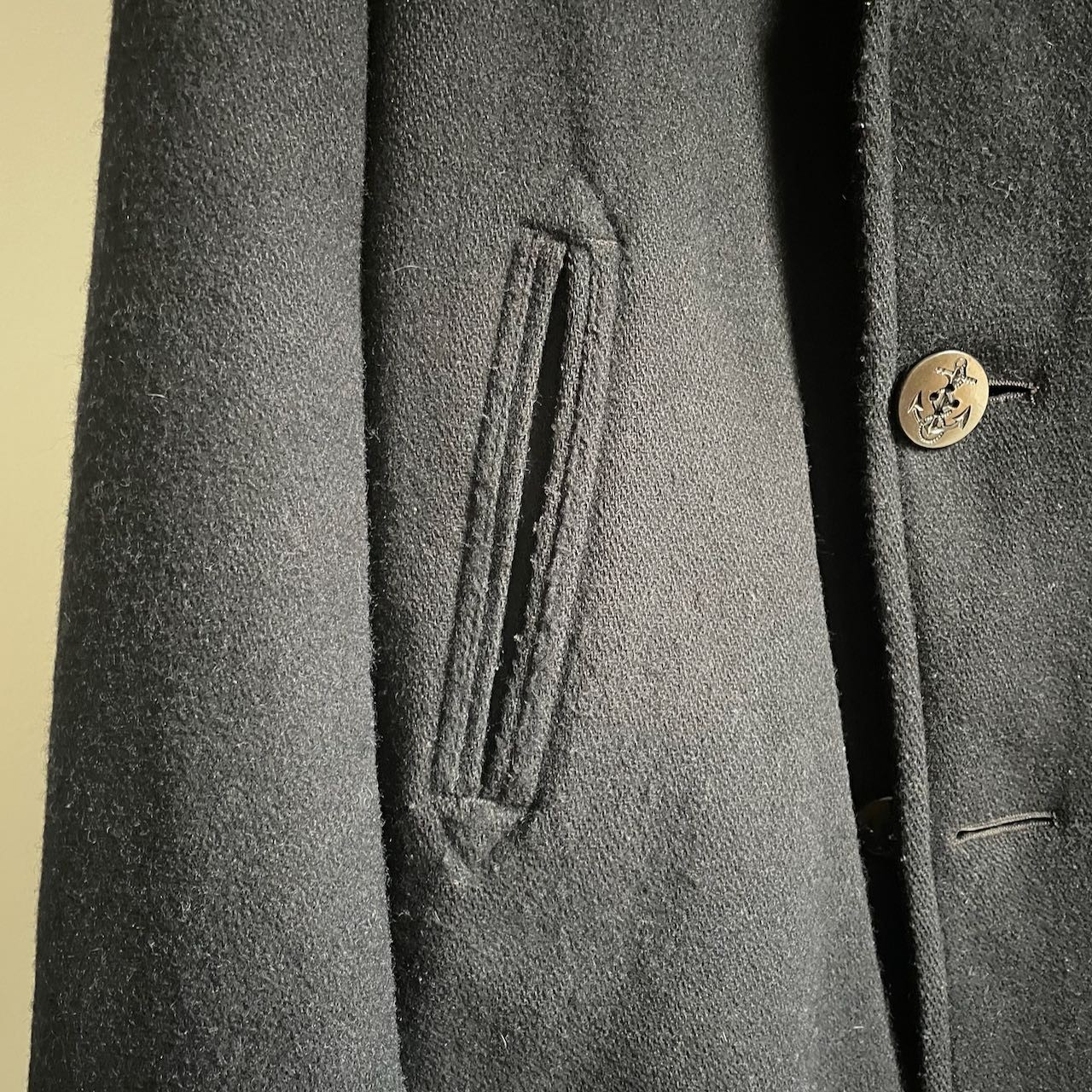 Vtg L.L.Bean Men Navy Coat Sterlingwear of Boston Anchor Collection Tall XL USA