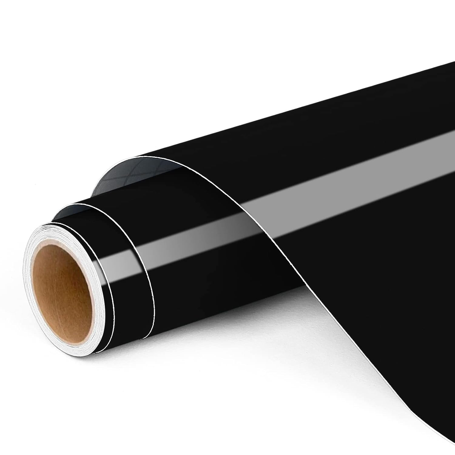 Permanent Vinyl for Cricut, 12"" X4Ft Black Self Adhesive Vinyl Roll for Cricut a