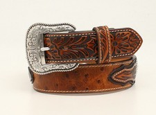Ariat Faux Ostrich Textured Leather - Accessories Belt Men - A1024402