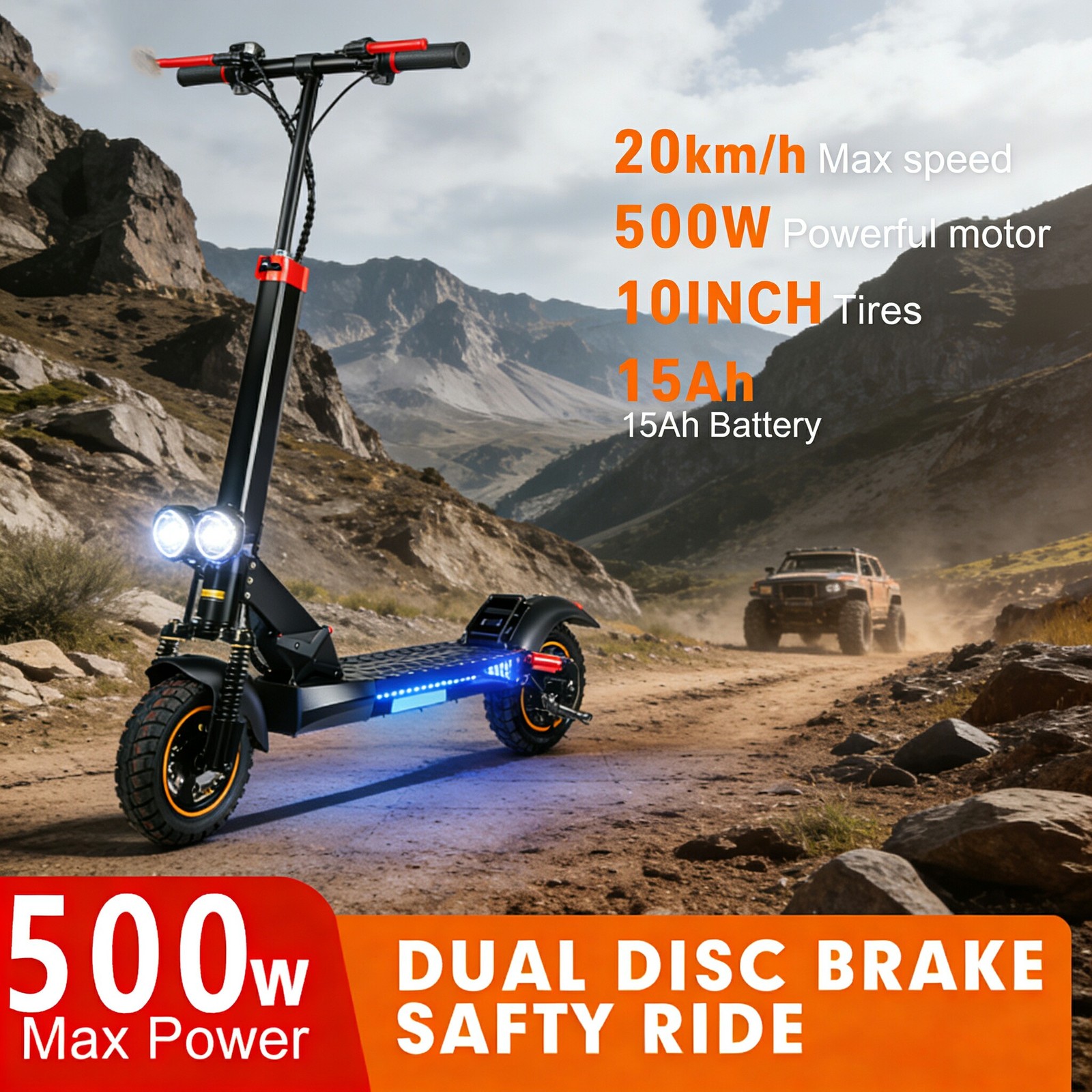 Long-Range E-Scooter: 25mph Top Speed, 30 Miles – No More Daily Charging Hassles