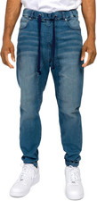 Men'S Drop Crotch Joggers Denim Jean Pants