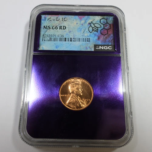 1954 D PCGS MS66 RD Red Trader Bea - Lincoln Wheat Penny Cent 1c Coin #58540B