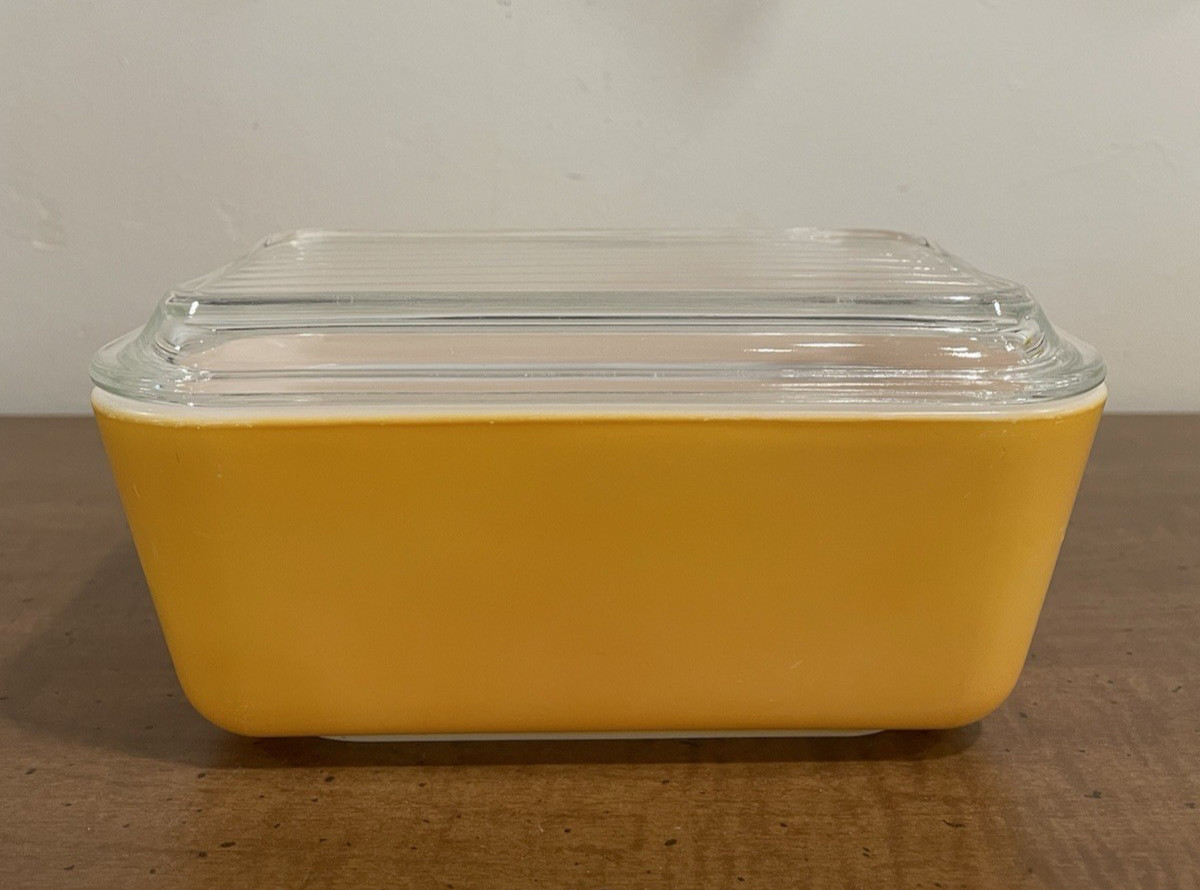 Vintage Pyrex CITRUS Refrigerator Dish Set - 8 Piece Complete