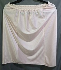 Vintage Lorraine Half Slip Bias Cut Nylon Lace Waistband Waist 28"-34" Length 25