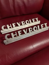 1949-52 Chevy Truck Chevrolet Hood Side Emblems Pair Oem Gm 3692103