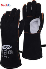 Fireplace Gloves 14 Inches Welding Gloves Fire/Heat Resistant Leather Durable
