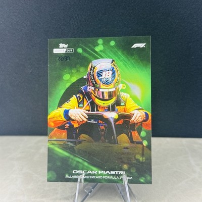   Topps F1 Lights Out 2026 Halo Oscar Piastri Numbered Green /99 Helmet Image