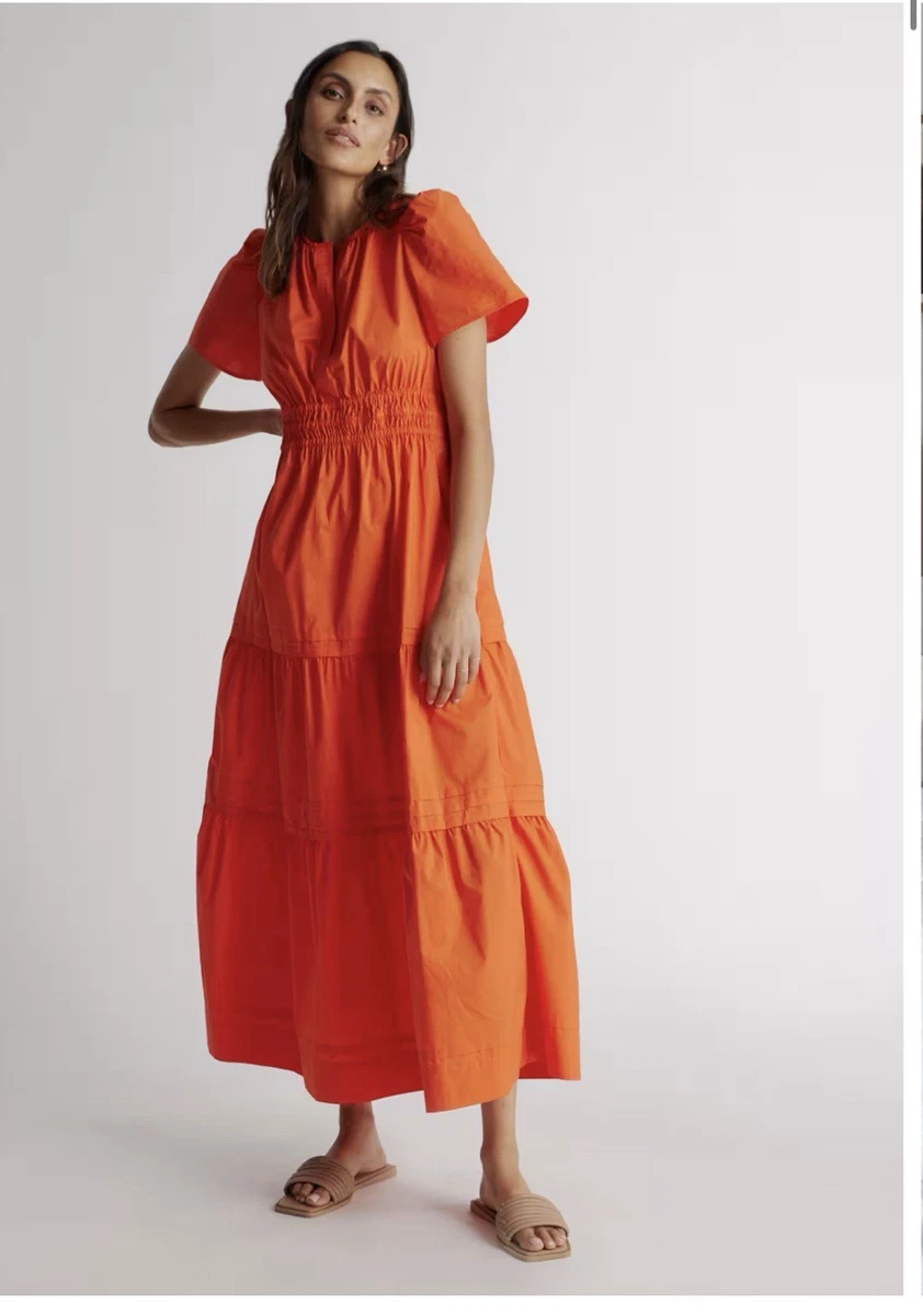 knee length dresses for ladies Romantic Tulle Maternity Maxi Dress- Orange main image 0