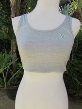Pink by Victoria's Secret Sport Bra Heather Gray Racerback Stretch Size L NWT