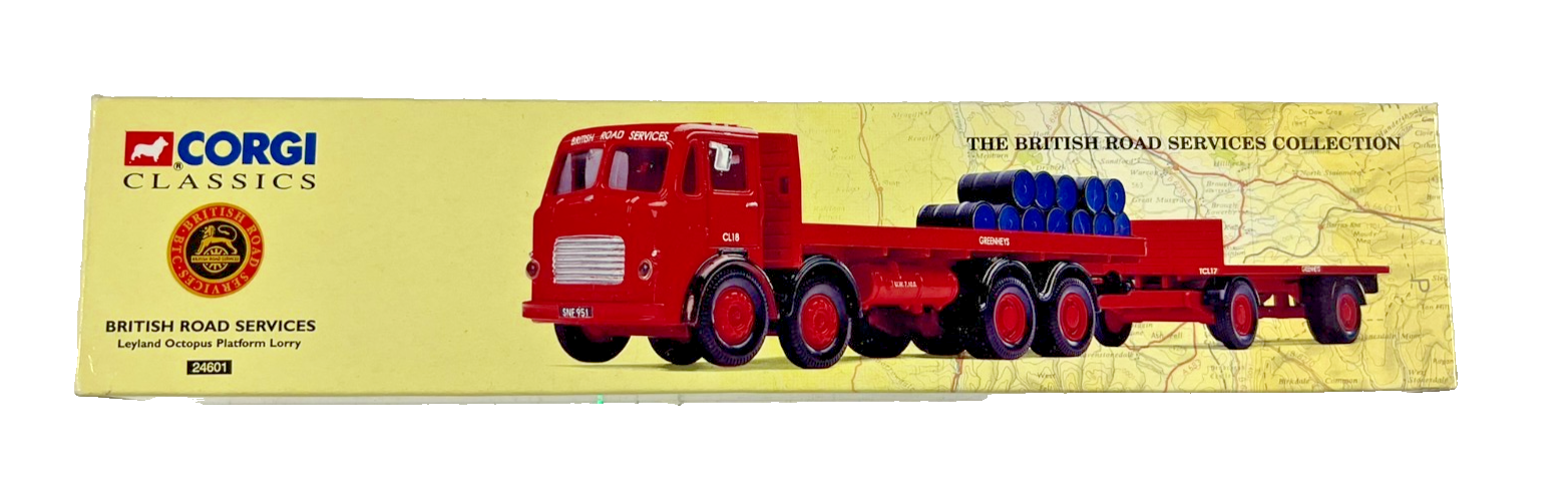 Corgi 24601 Leyland Octopus Platform Lorry & Barrels, British Road Services