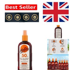 200ml SPF 50 Non-Greasy Tanning Oil Spray - Water Resistant & Cruelty-Free 59.95 per litre