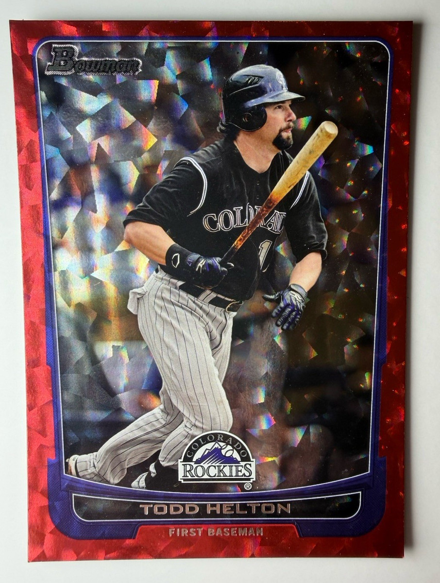 2012 Topps Bowman Todd Helton #123 Colorado Rockies Red Ice Parallel 12/25