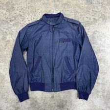 Vintage Members Only Jacket Mens 38 Blue Nylon Iconic Bomber Hong Kong 80s