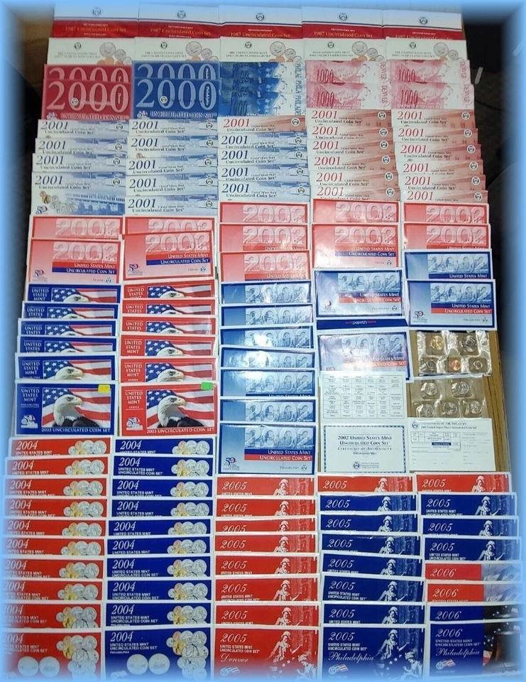 US Uncirculated Mint Sets ~ Estate Sale Lot ~ Coins Money COA Hoard Clad/Silver - Image 3 of 3