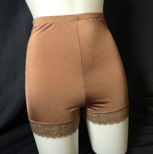 FIRMING LACY LIGHT BROWN Vintage 1990s SHORT LEG GIRDLE SHAPER PANTIES L