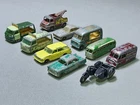 MATCHBOX  LESNEY  JOBLOT - MILK FLOATS - BIKE - VANS - TOW TRUCK- USED CONDITION