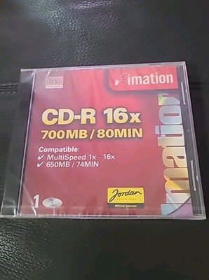 1x Imation CD-R Blank CDs 700mb/80 Min Recordable 16x speed 1 Disc