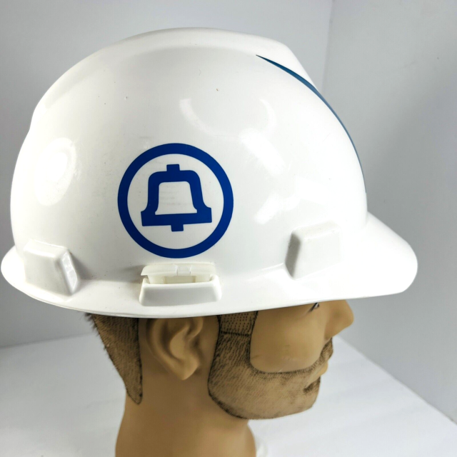 Vtg V Gard Bell Telephone Hard Hat Safety Helmet ANSI MSA Complaint Skull Cap