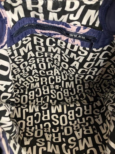 Marc By Jacobs Tote hand Bag Ribbon pattern blue logo plate fashion goods women - Picture 10 of 11
