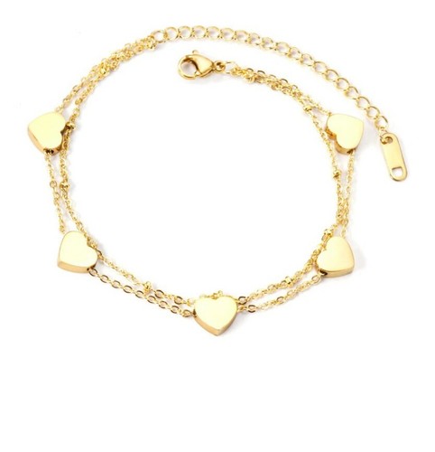 Herz Armband Edelstahl Gelbgold plattiert Damen Liebe ❤️ Geschenke für Frauen - 第 10/11 張圖片