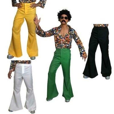 Mens 60s Flares Flared Trousers Adult 