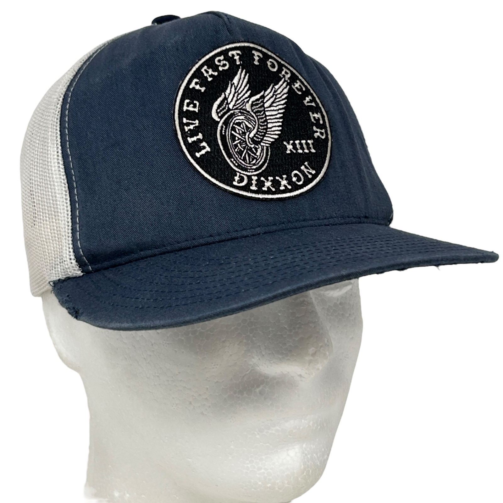 Dixxon Flannel Co Trucker Hat Baseball Cap Biker Live Fast Forever Snapback Blue