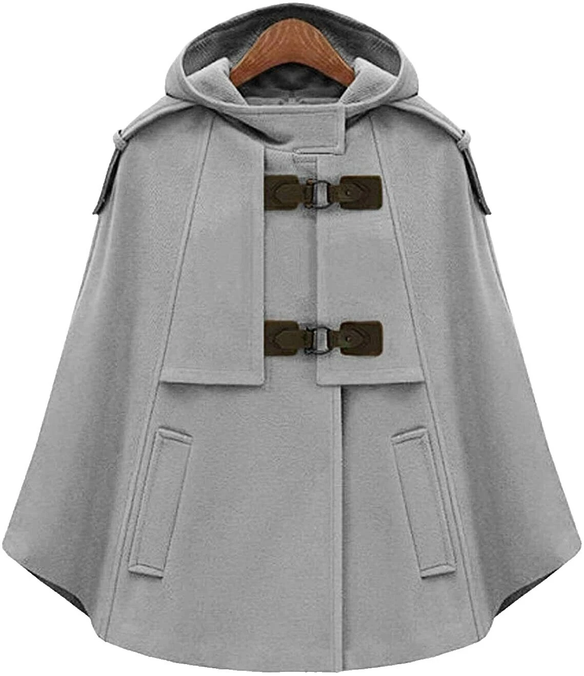 Poncho abrigos, chaquetas y chalecos de mujer con capucha