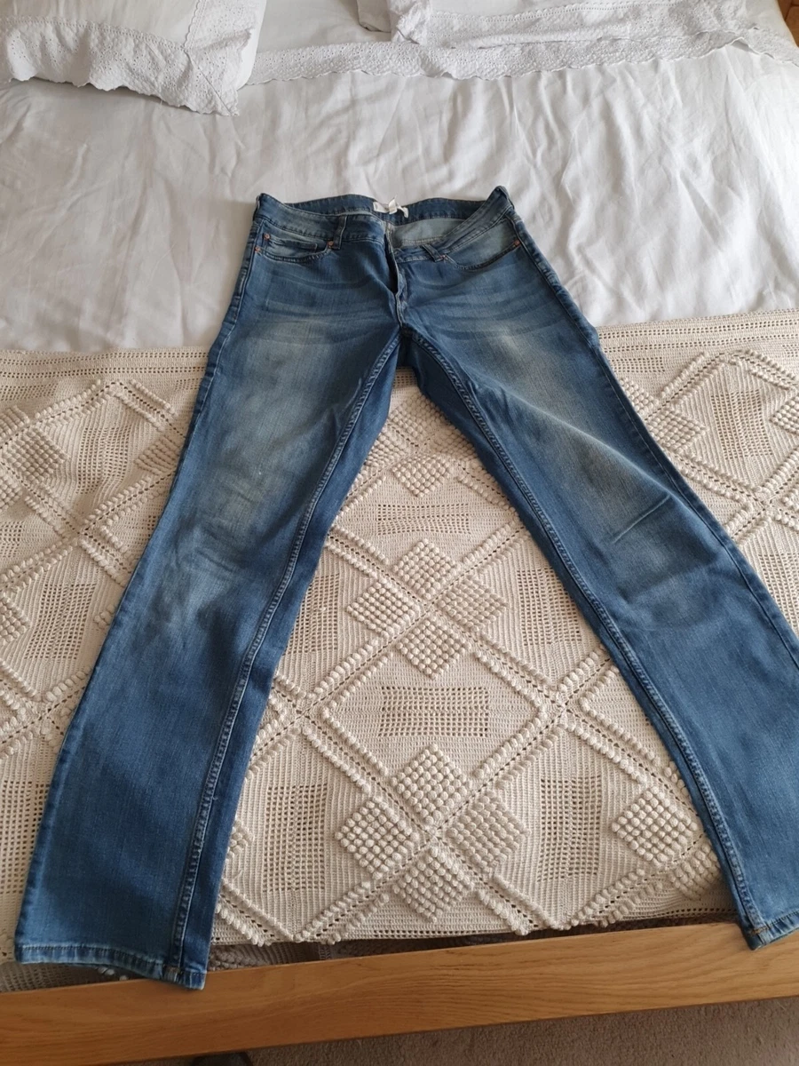 Mango Alice Straight Blue Ladies Jeans Size Euro 40 uk12