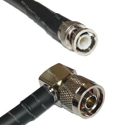 RFC400 BNC MALE to N MALE ANGLE Coaxial RF Cable USA-Ship Lot