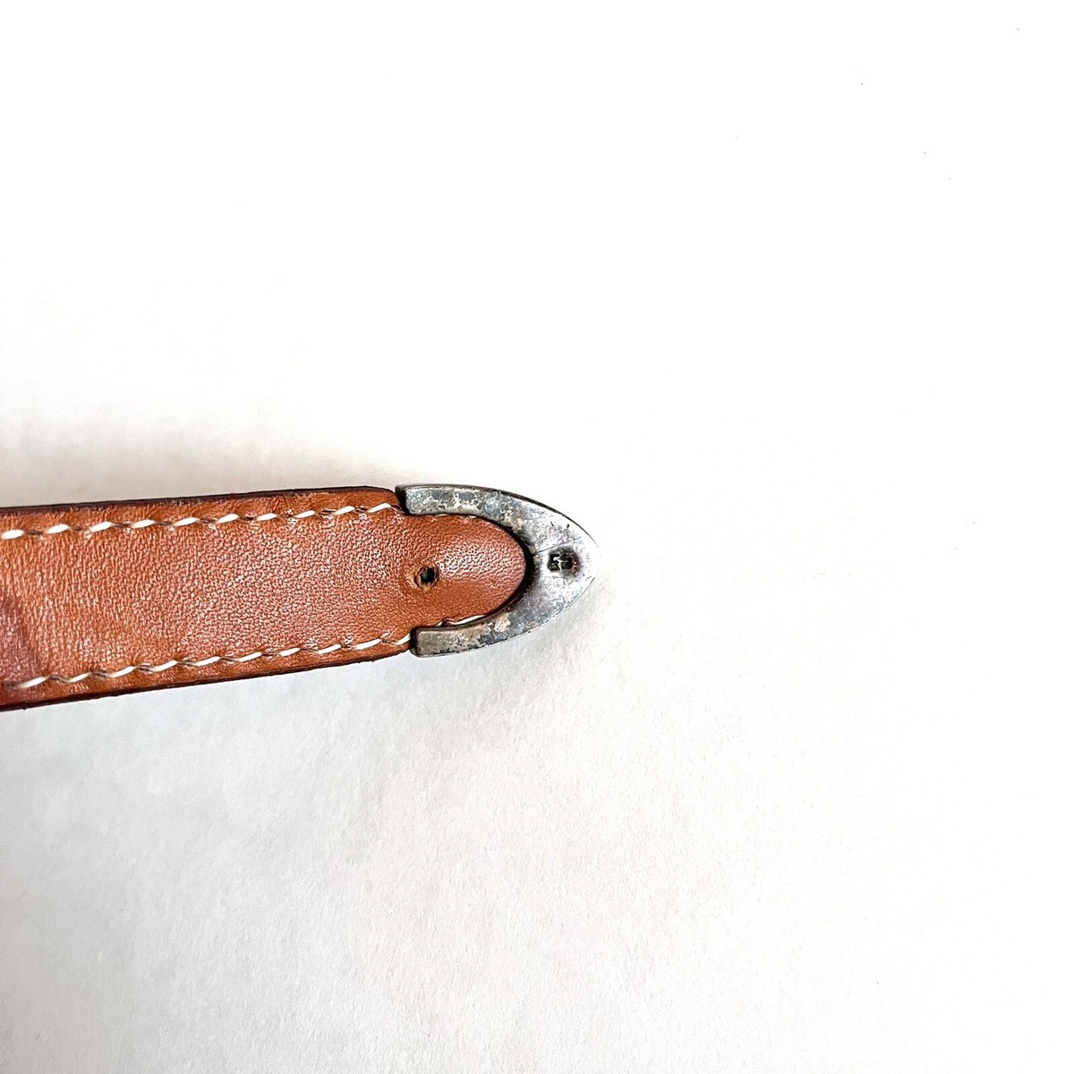 James Reid Ltd. Vintage .925 Silver Brown Leather Belt Sz 31 Vintage James Reid Ltd. Sterling Silver Brown Lizard Belt 26  main image 2
