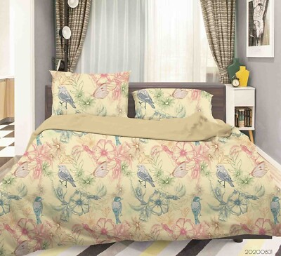 3D Butterflies Flowers Birds Quilt Cover Set Duvet Cover Bedding Pillowcases