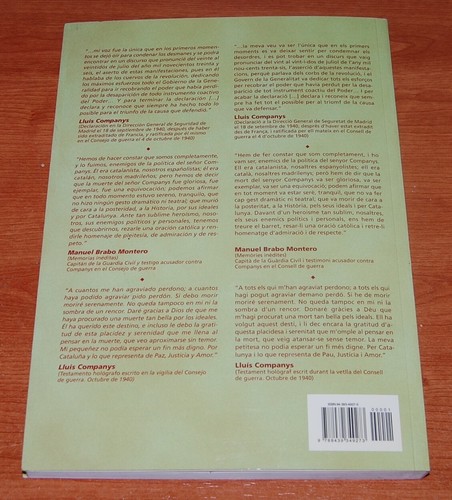 LIBRO DEL CONSEJO DE GUERRA Y CONDENA A MUERTE DEL PRESIDENTE LLUIS COMPANYS - Imagen 8 de 8