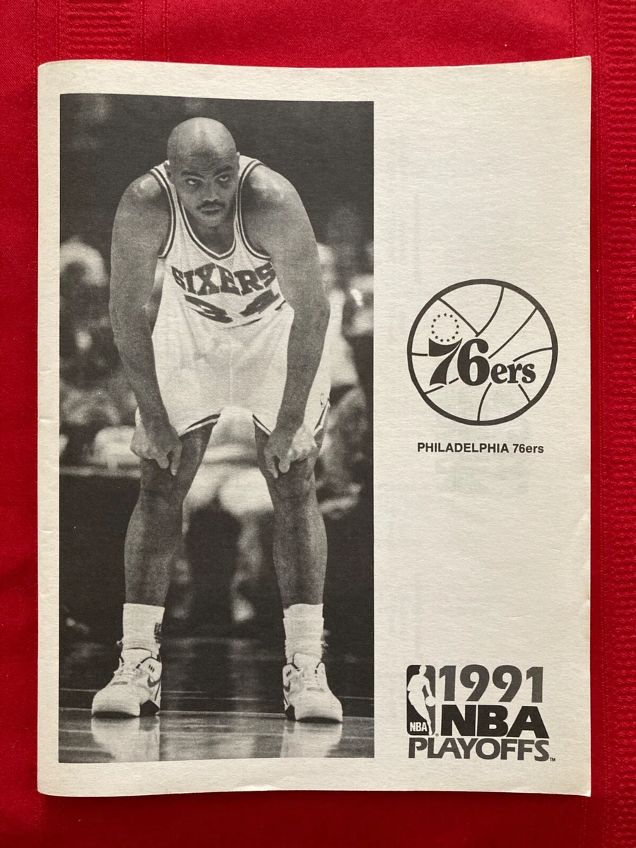 1990 1991 NBA Philadelphia 76ers playoffs media guide Barkley