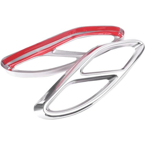 Dual Exit Sport Tuning Exhaust Tip Covers For Mercedes GLC 250 300 350 2016-2019 - Bild 4 von 12